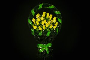 Средняя корзина цветов