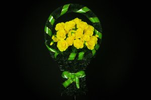 Средняя корзина цветов