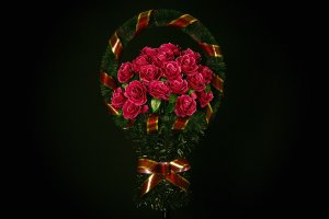 Средняя корзина цветов