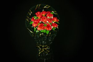 Средняя корзина цветов